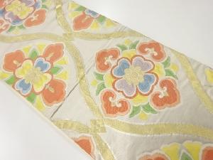 アンティーク　花立涌模様織出し袋帯（材料）